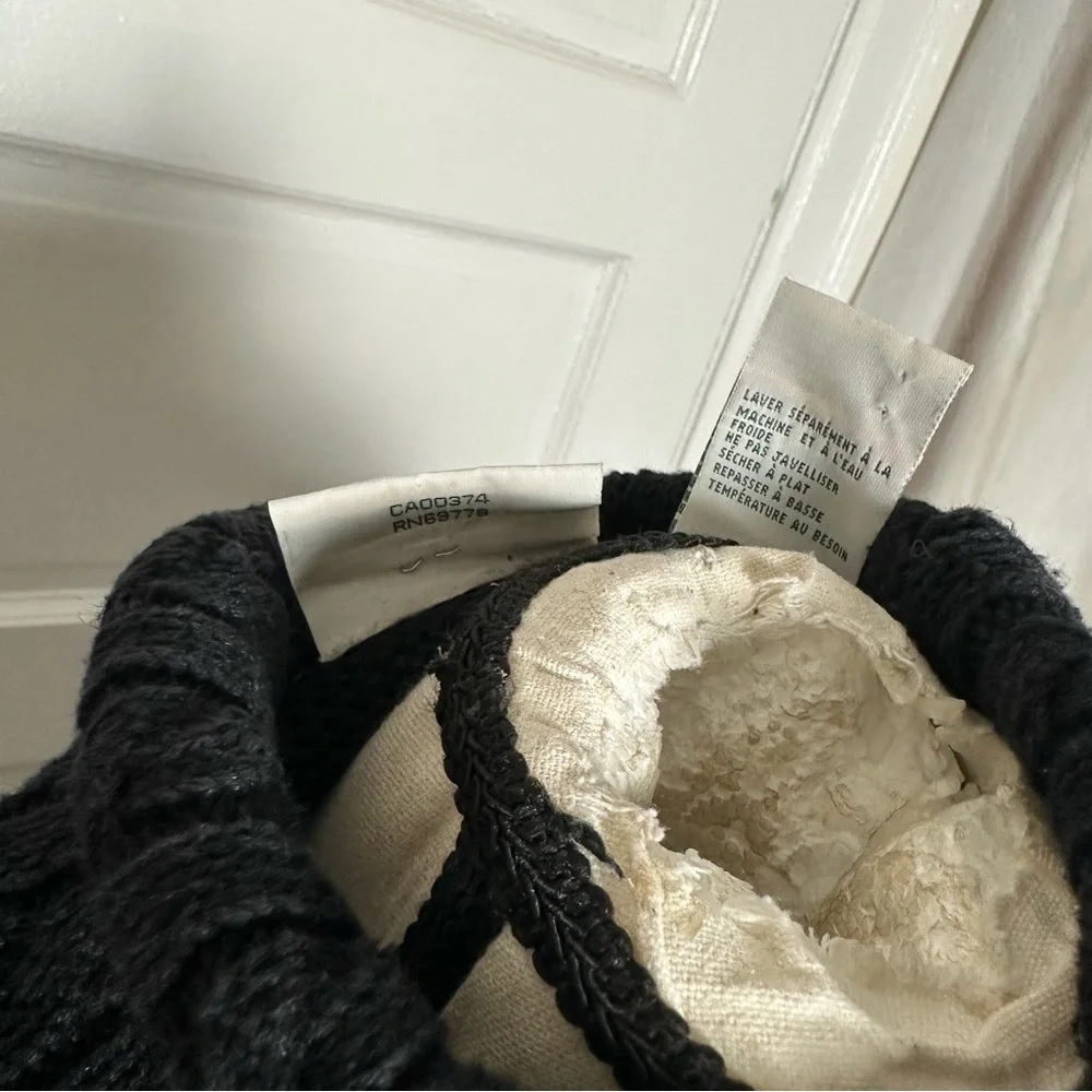 Northern Reflections‎ Vintage Black Turtleneck Sweater White Nordic Embroidered - Picture 14 of 16